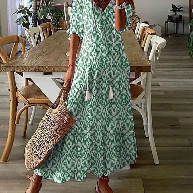 Luna | Lässiges Boho-Midikleid