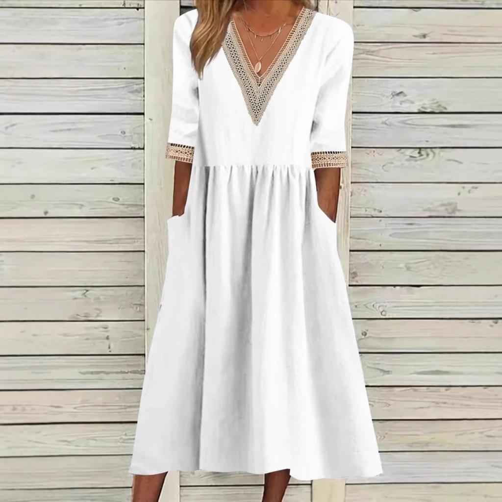 Livia | Midikleid mit Spitzendetails
