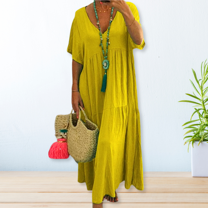 Maelis | Kleid aus Baumwoll-Leinen-Mix
