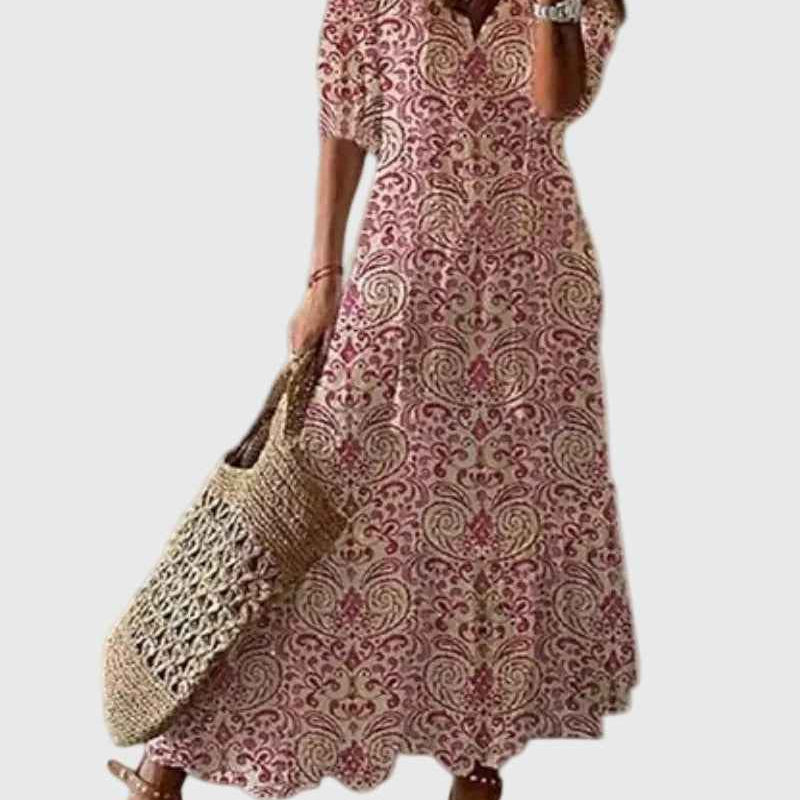 Amalia | Vintage-Boho-Maxikleid für den Sommer