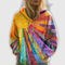 Leni | Patchwork-Kapuzenpullover mit Sonnenmotiv