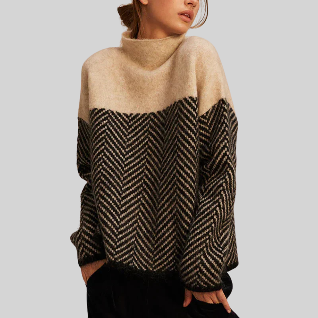 Marianne | Zopfstrickpullover mit Grafikmuster