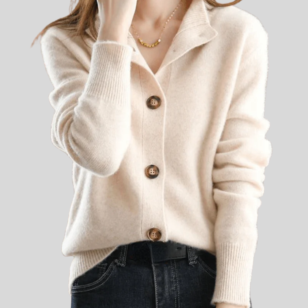 Claire | Kaschmir-Cardigan im Retro-Stil