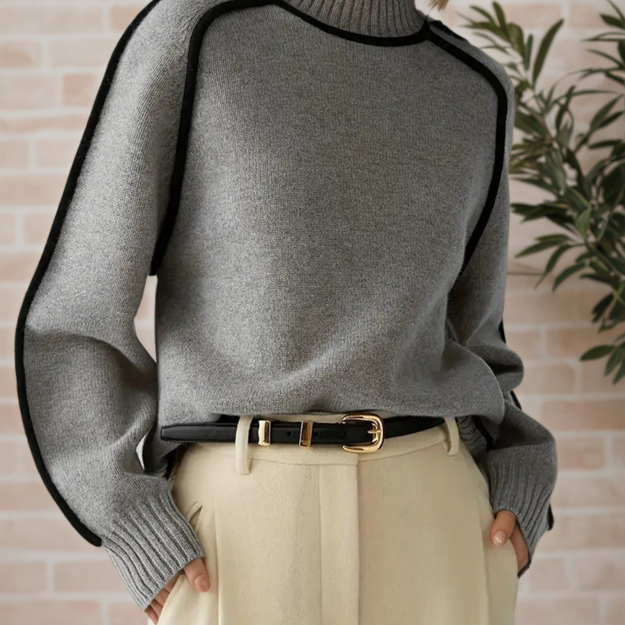 Donna | Eleganter Pullover mit hohem Kragen