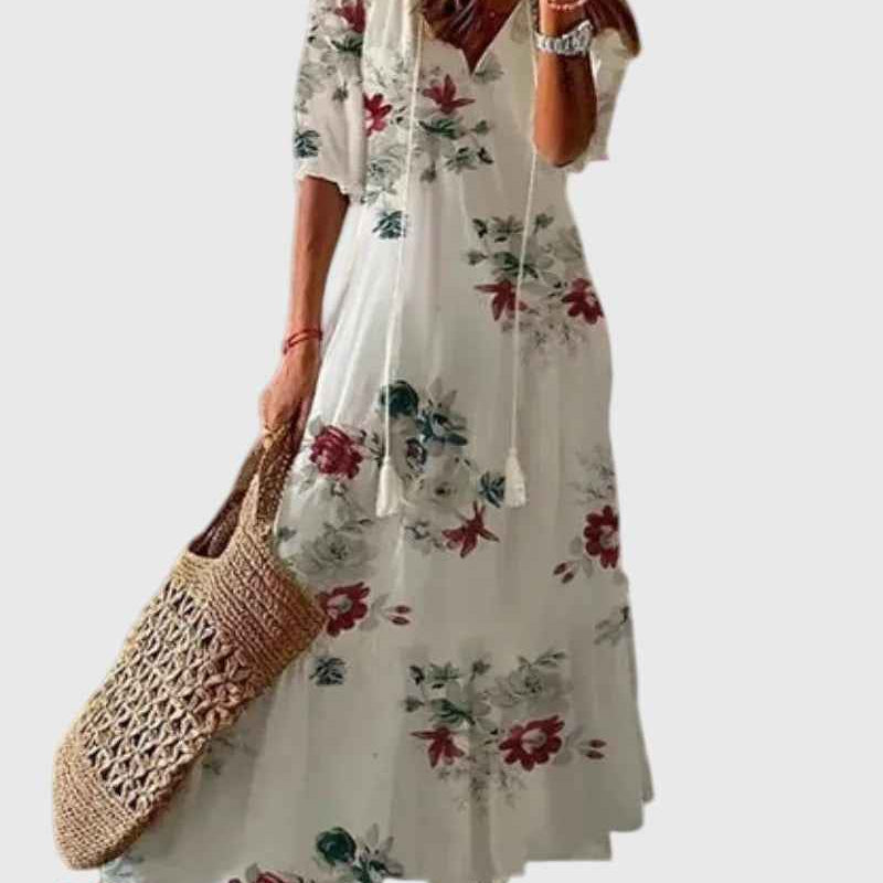 Amalia | Vintage-Boho-Maxikleid für den Sommer