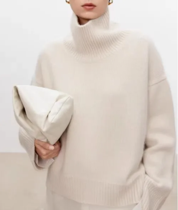 Beatrice | Zopfstrick-Rollkragenpullover