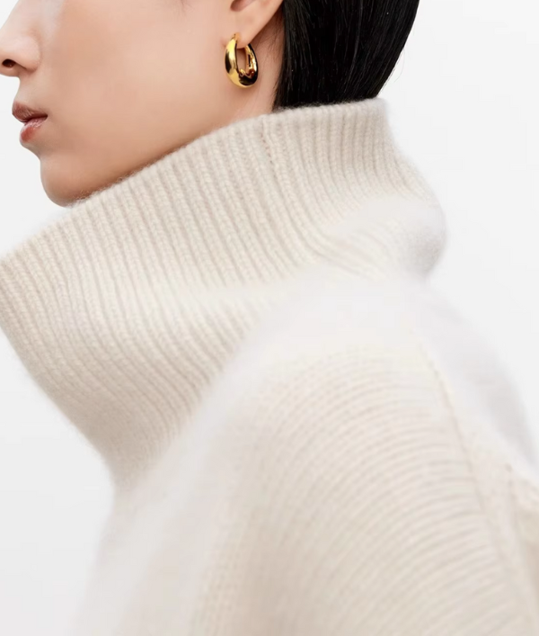 Beatrice | Zopfstrick-Rollkragenpullover