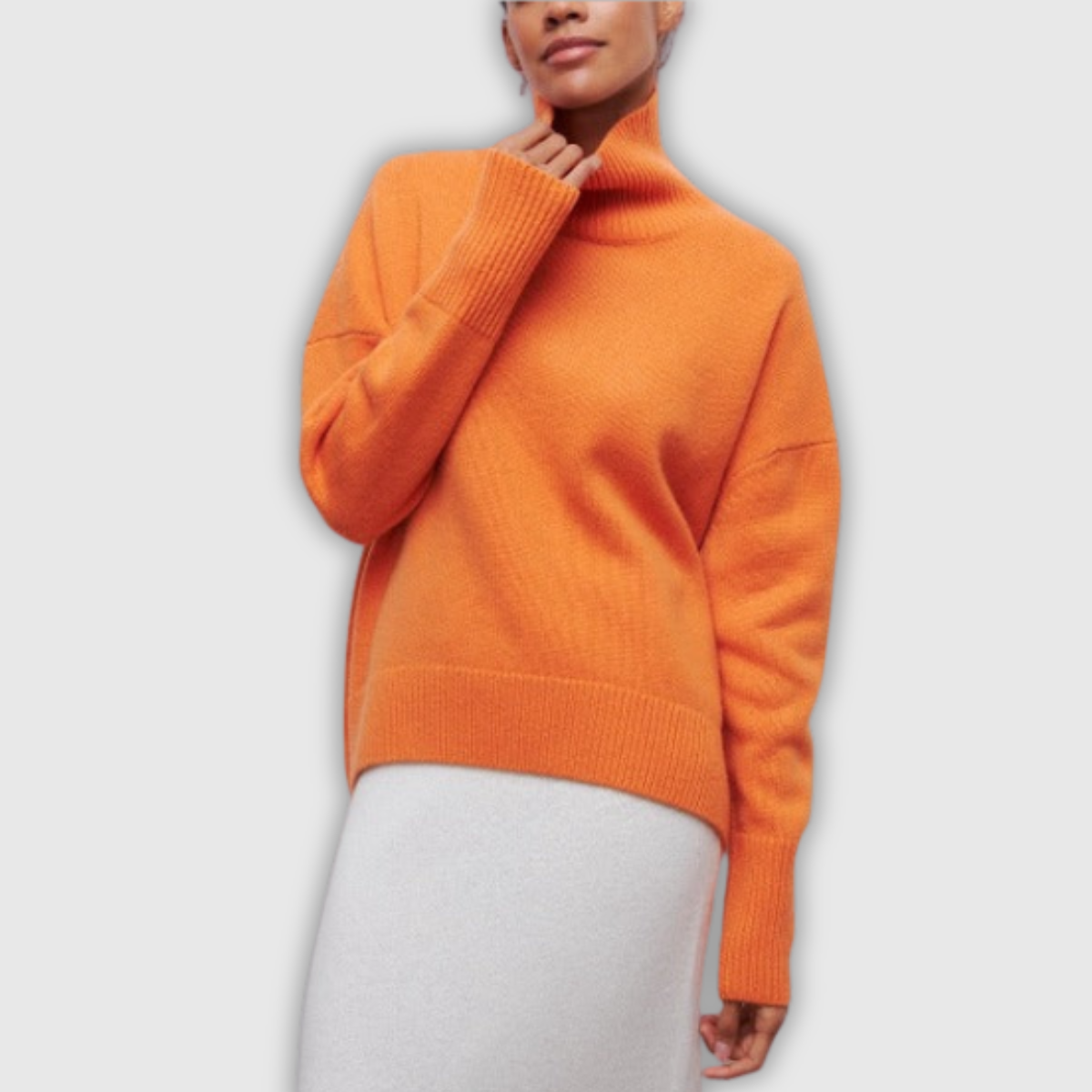 Winifred | Rollkragenpullover mit Zopfmuster