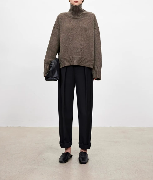 Beatrice | Zopfstrick-Rollkragenpullover
