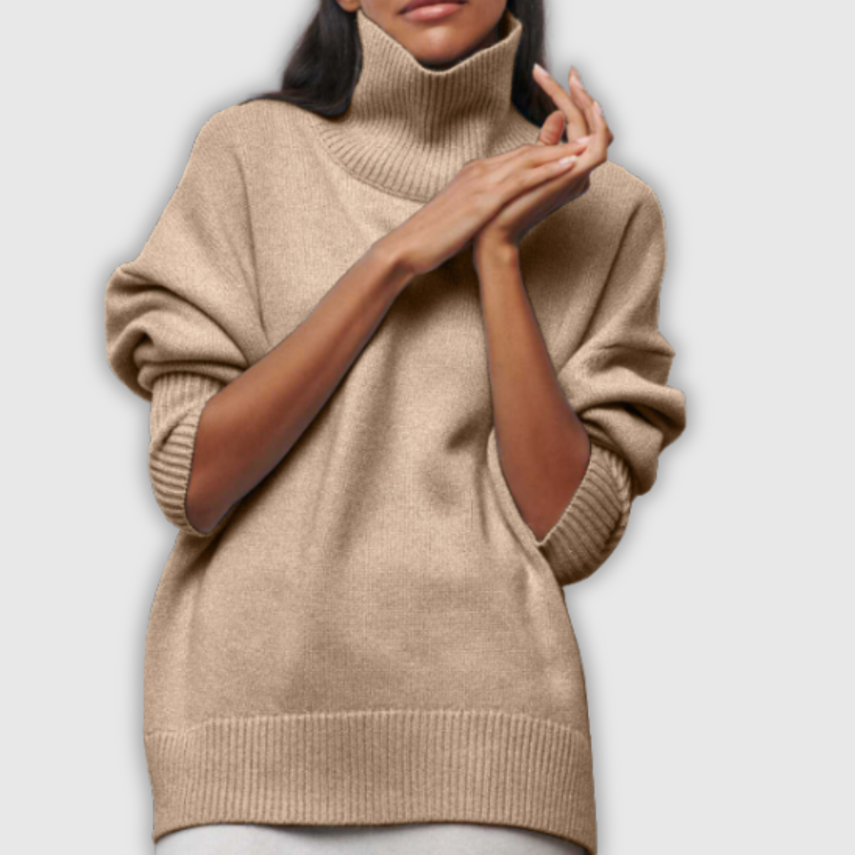 Winifred | Rollkragenpullover mit Zopfmuster