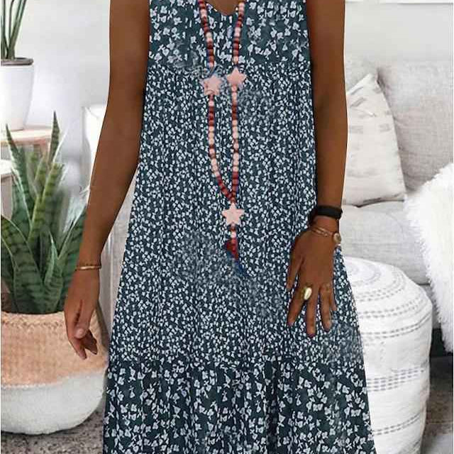Ayla | Ärmelloses Kleid mit V-Ausschnitt