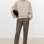 Beatrice | Zopfstrick-Rollkragenpullover