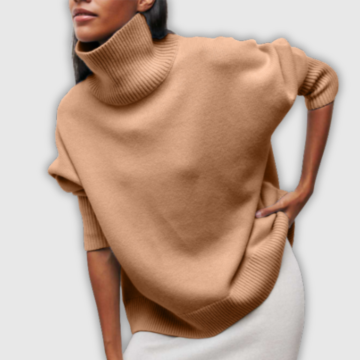 Winifred | Rollkragenpullover mit Zopfmuster