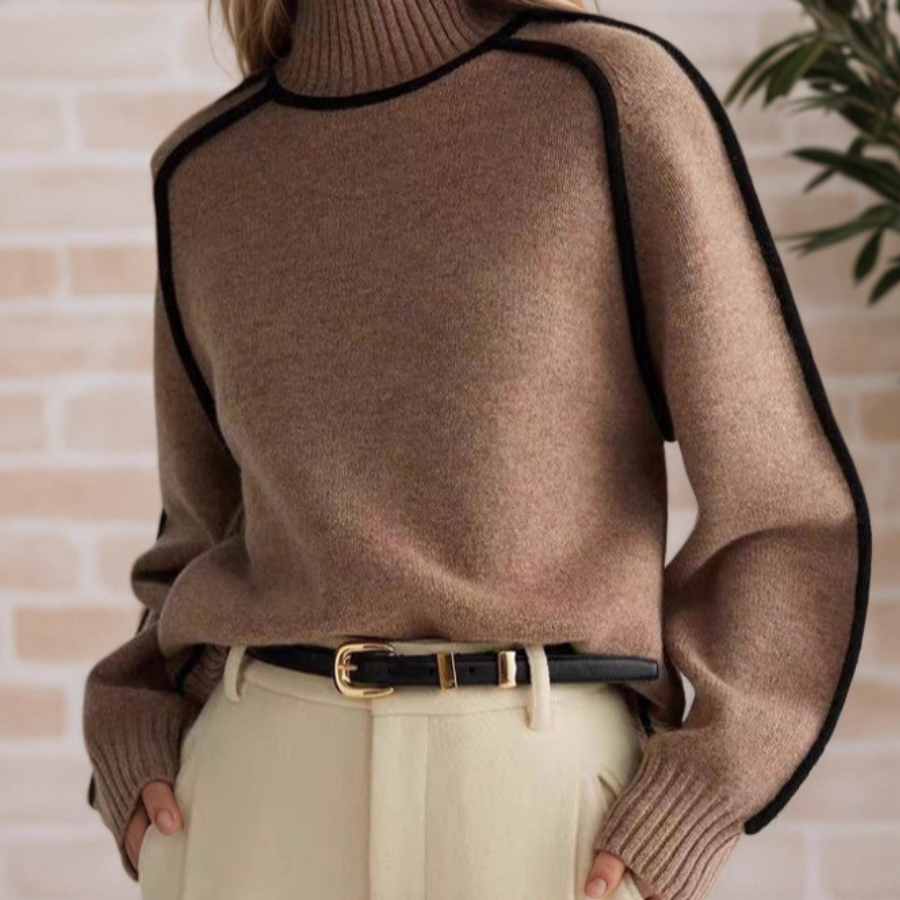 Donna | Eleganter Pullover mit hohem Kragen