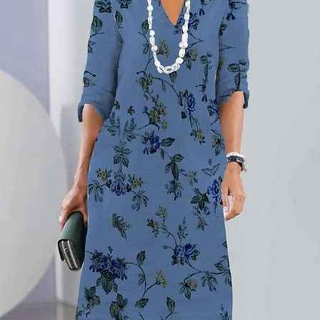 Eleanor | Gestuftes Kleid mit Blumenmuster