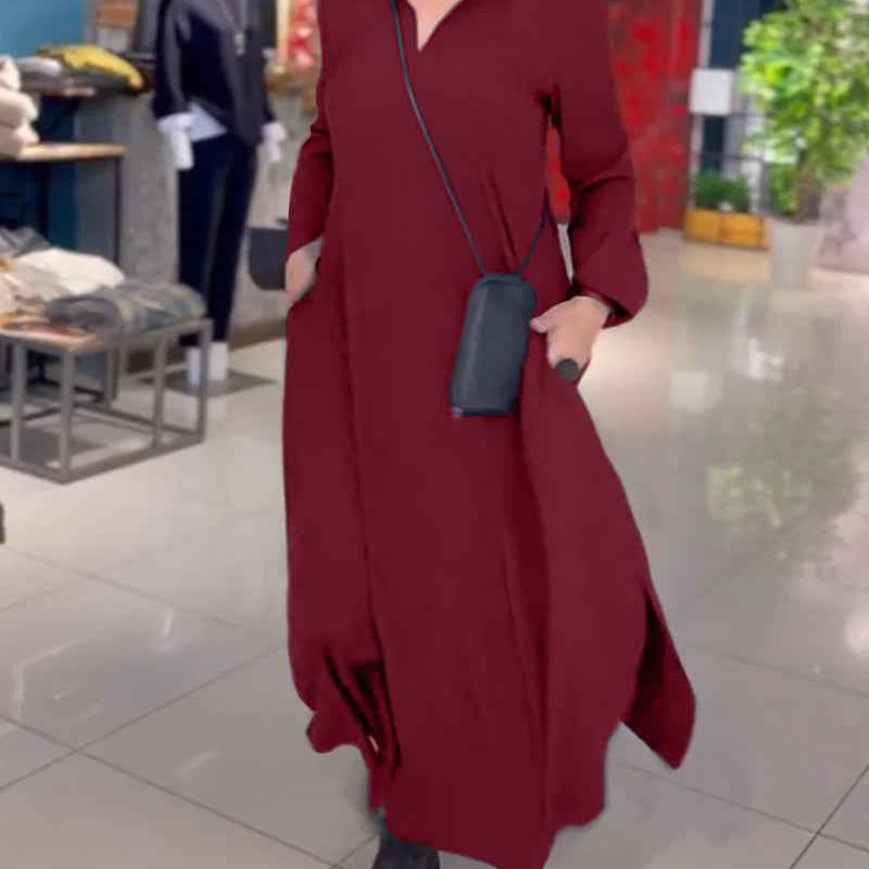 Sylvie | Langes, locker geschnittenes Kleid