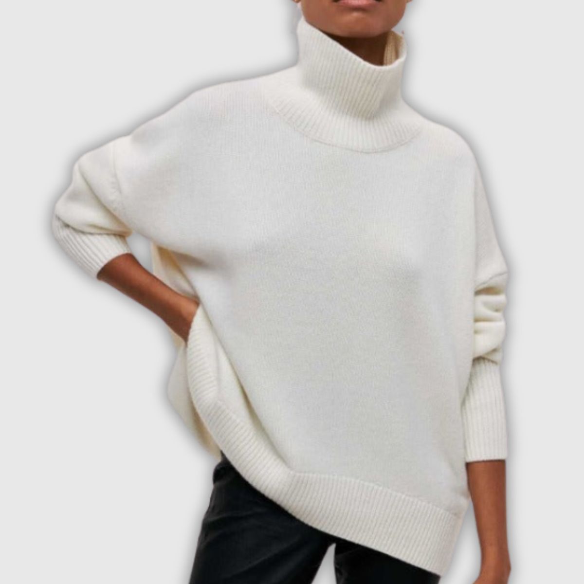 Winifred | Rollkragenpullover mit Zopfmuster