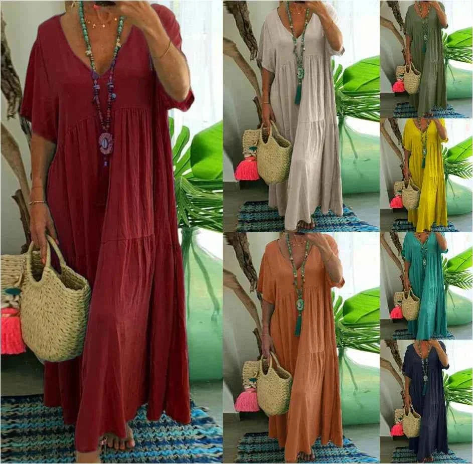 Maelis | Kleid aus Baumwoll-Leinen-Mix