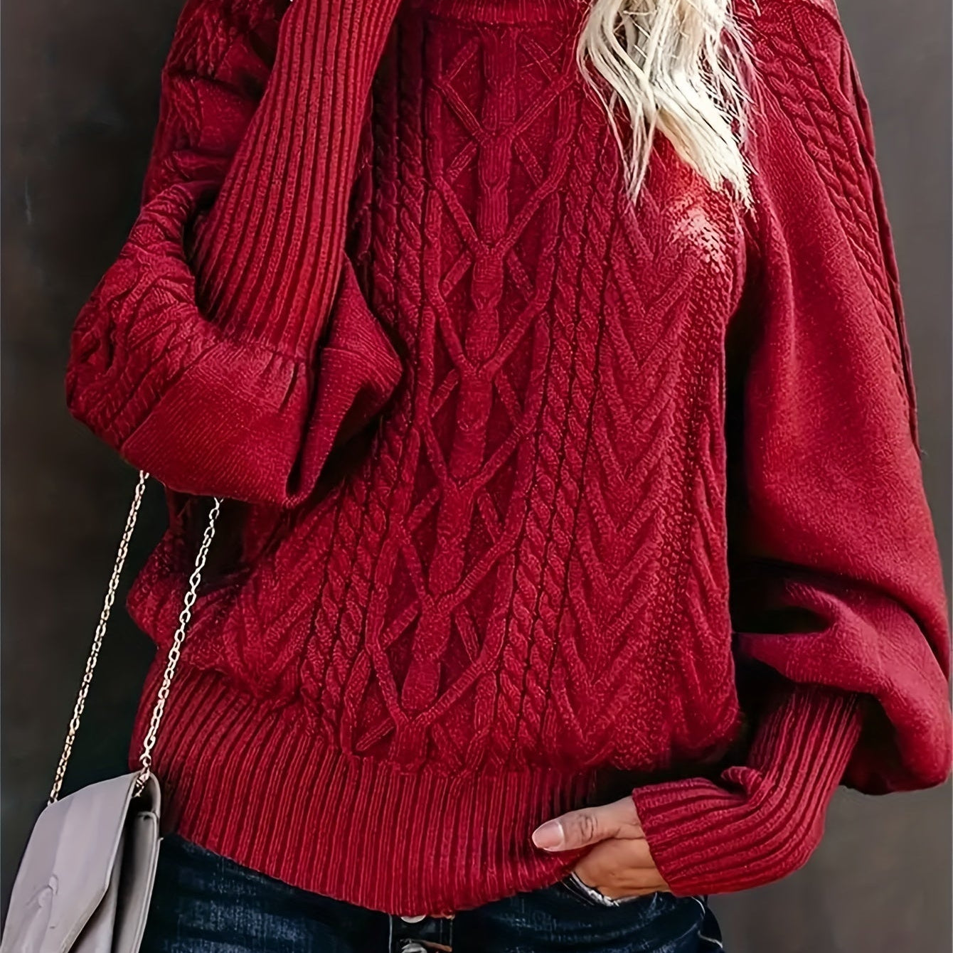 Lory | Langer Freizeitpullover mit langen Ärmeln