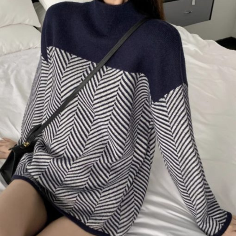 Marianne | Zopfstrickpullover mit Grafikmuster