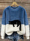 Bonnie | Oversize-Pullover mit Katzenmotiv