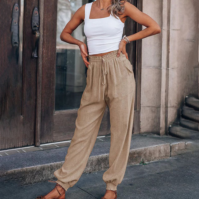 Kaeli | Elegante Jogginghose mit Kordelzug