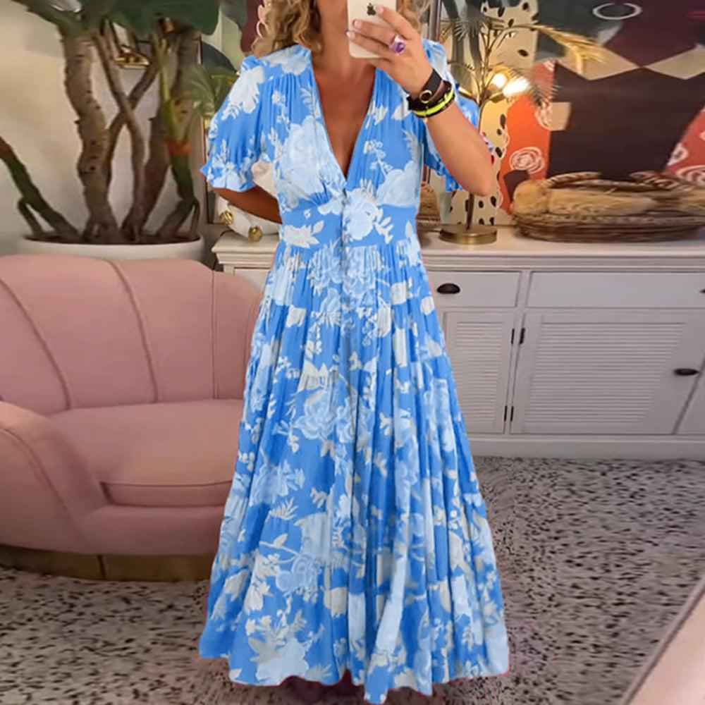 Floriana – Lebhaftes Blumenkleid