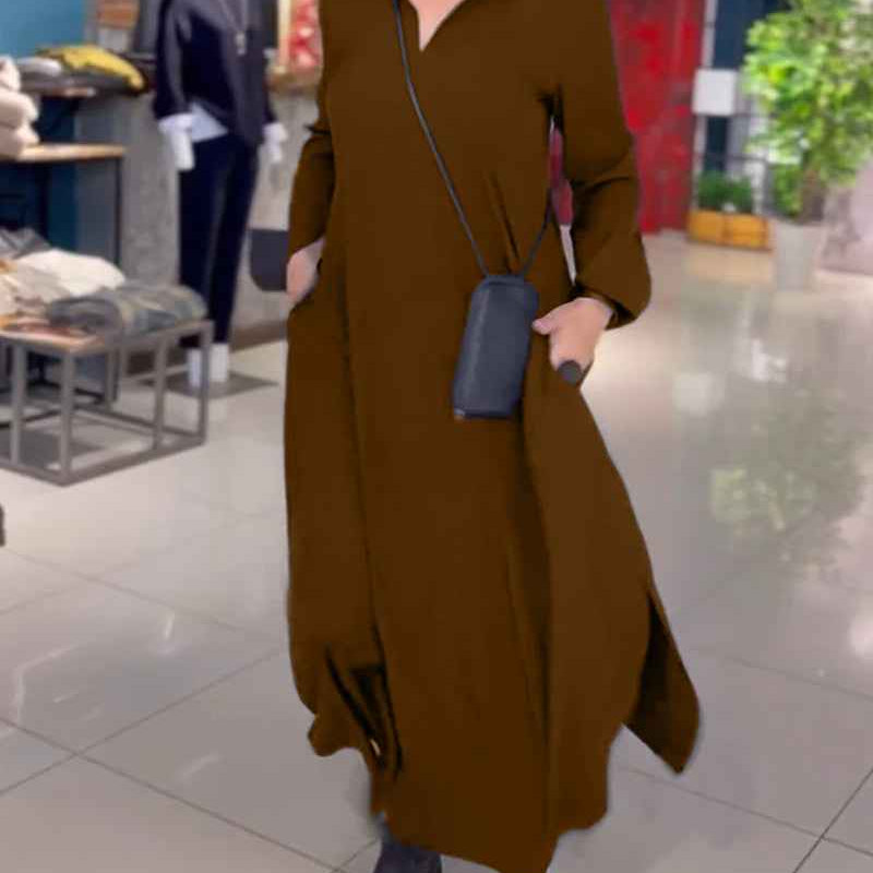Sylvie | Langes, locker geschnittenes Kleid