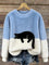 Bonnie | Oversize-Pullover mit Katzenmotiv