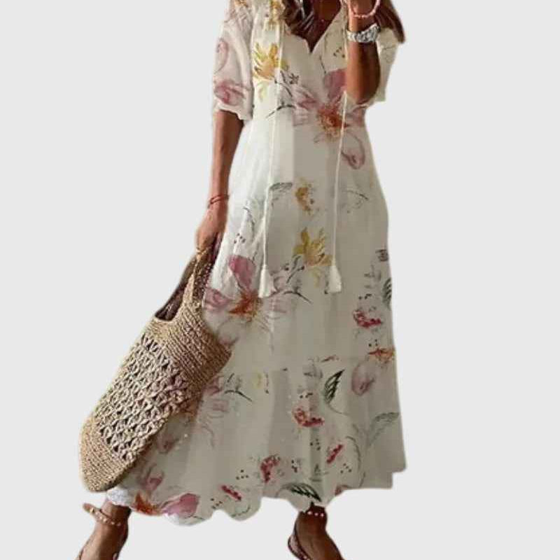 Amalia | Vintage-Boho-Maxikleid für den Sommer