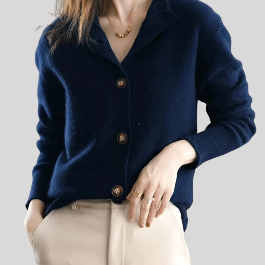 Claire | Kaschmir-Cardigan im Retro-Stil