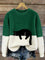 Bonnie | Oversize-Pullover mit Katzenmotiv