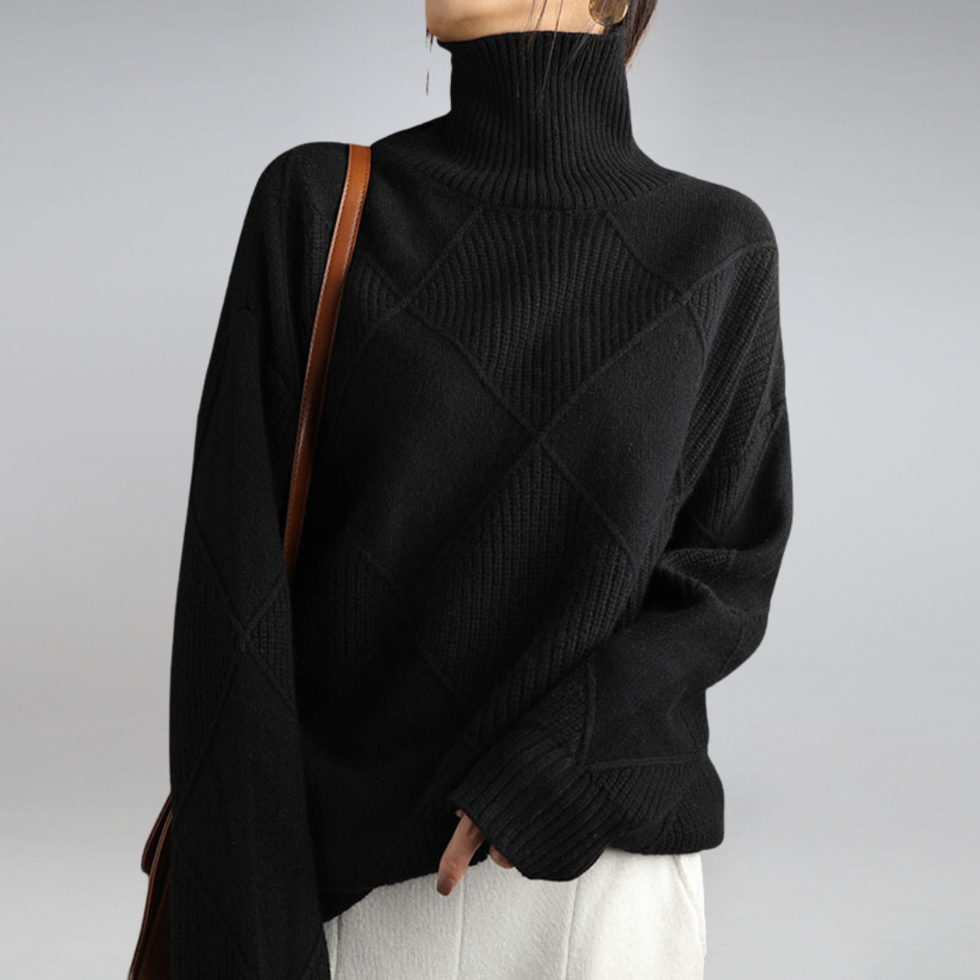 Rosemary | Rollkragenpullover im Zopfstrick