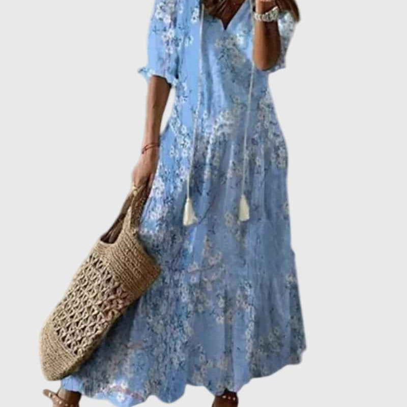 Amalia | Vintage-Boho-Maxikleid für den Sommer