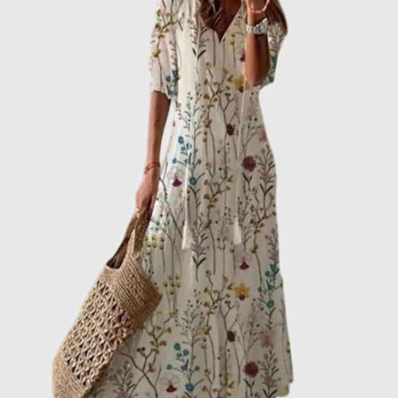 Amalia | Vintage-Boho-Maxikleid für den Sommer