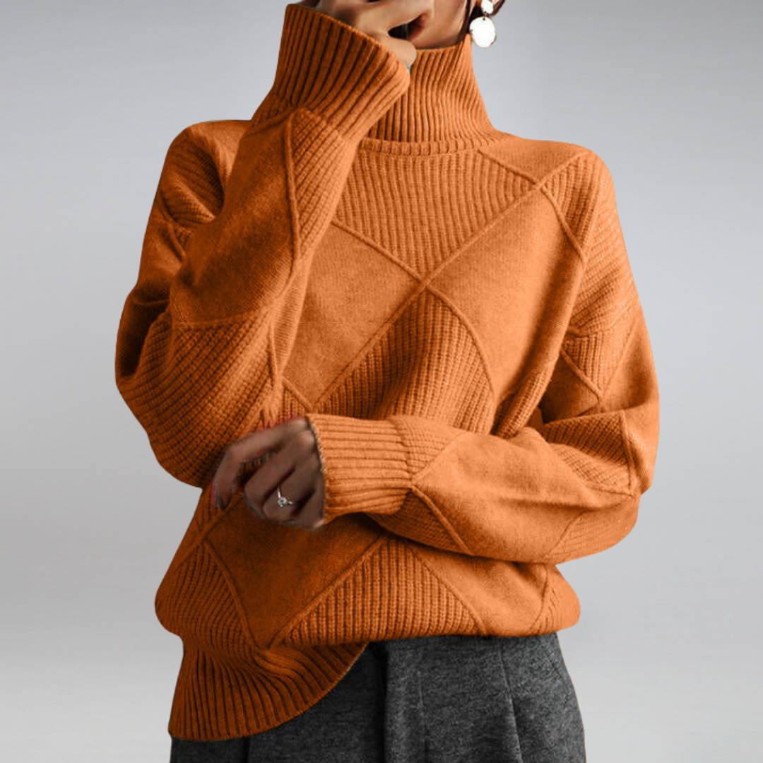Rosemary | Rollkragenpullover im Zopfstrick