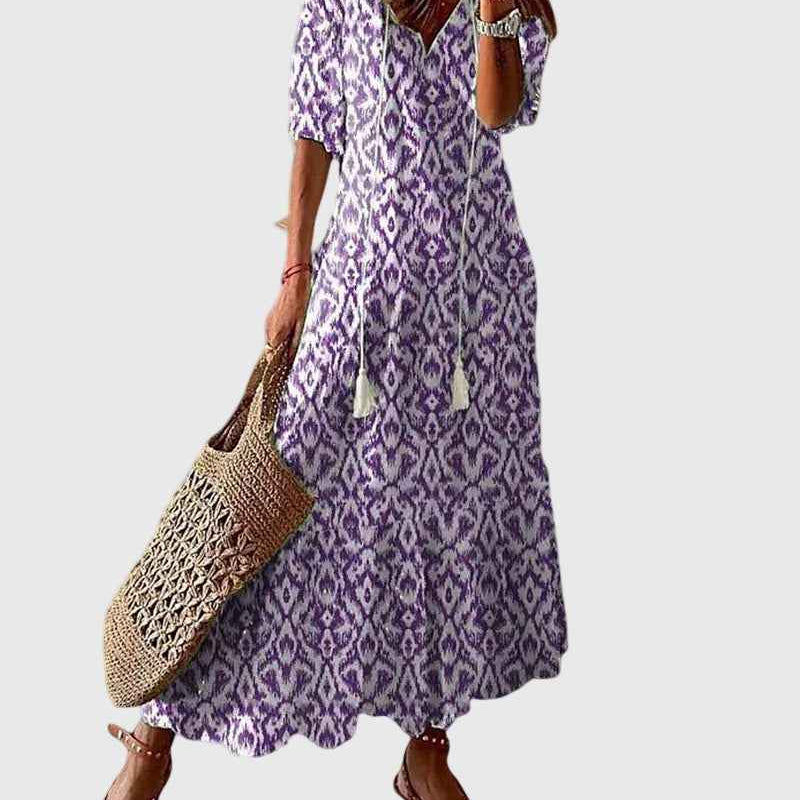 Amalia | Vintage-Boho-Maxikleid für den Sommer