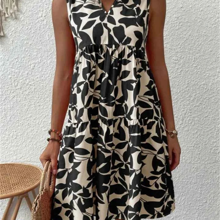 Tasha | Fließendes Midikleid mit Blumenmuster