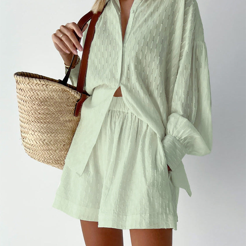 Elizabeth | Set aus Bluse & leichten Shorts