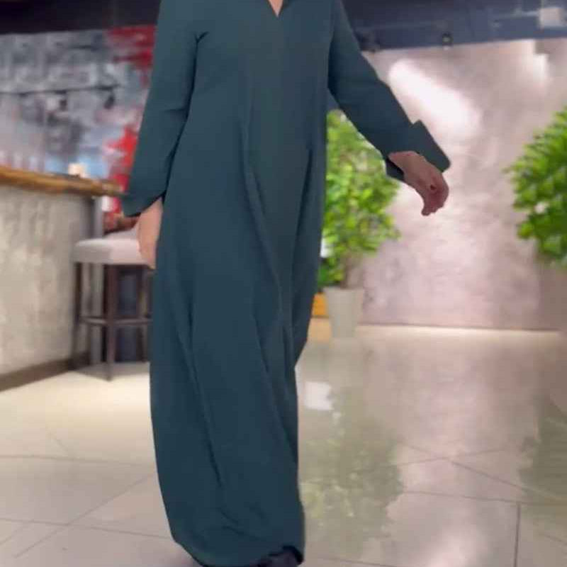 Sylvie | Langes, locker geschnittenes Kleid