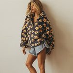 Daisy | Fleecepullover mit Blumenmuster
