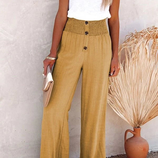 Riana | Lässige Hose mit hoher Taille