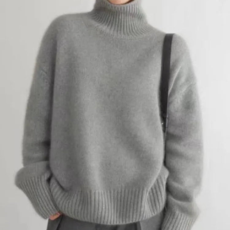 Eleanor | Klassischer Zopfstrick-Rollkragenpullover