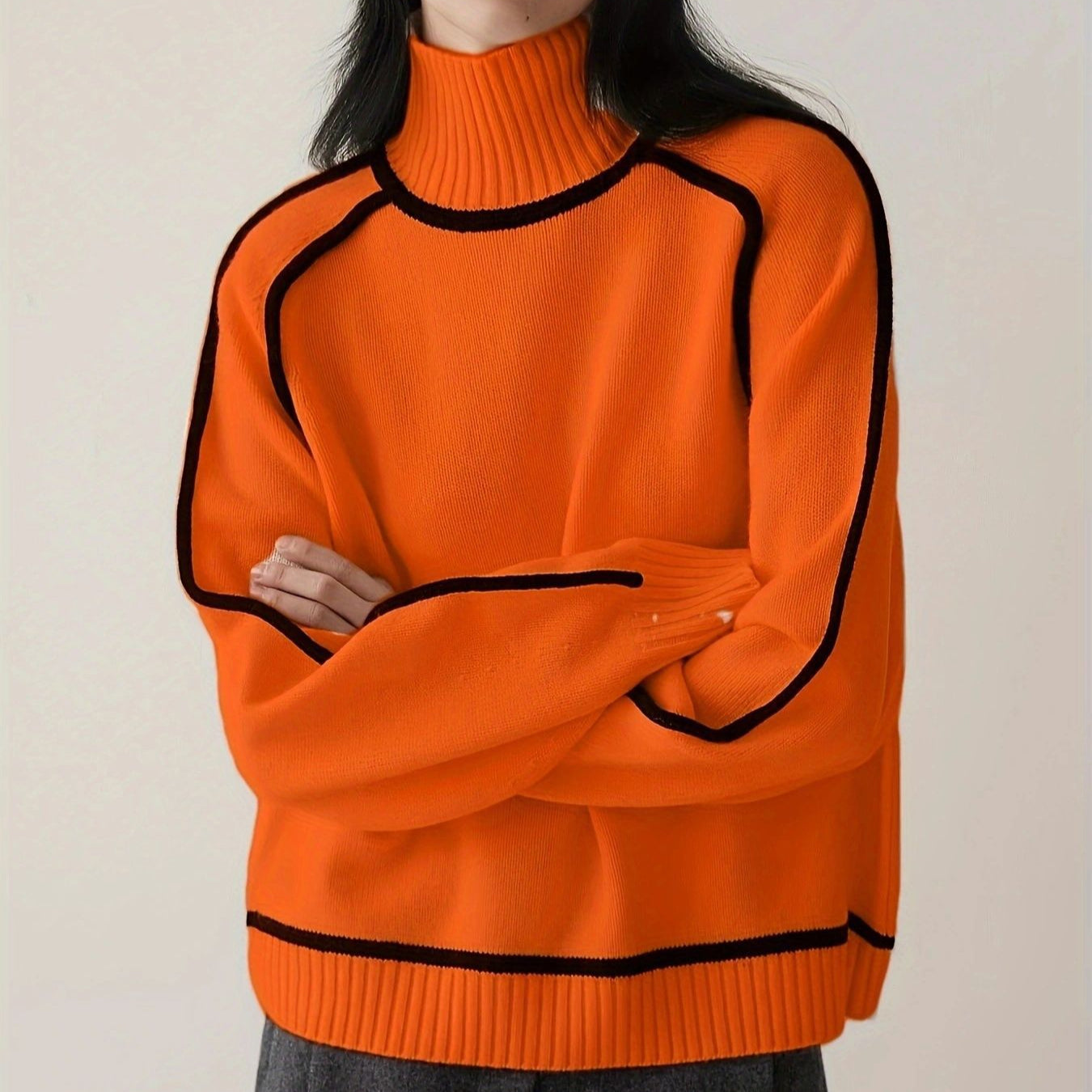 Greta | Gerippter Rollkragenpullover