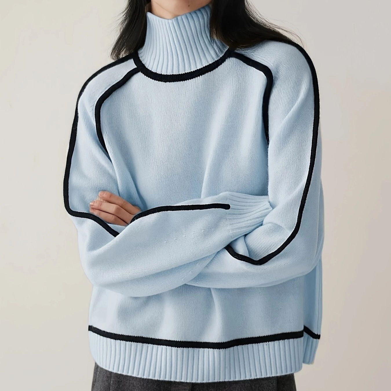 Greta | Gerippter Rollkragenpullover
