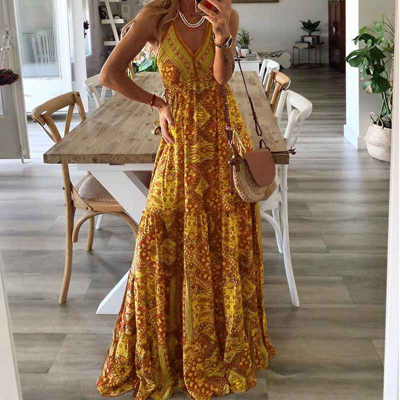 Gweneth – Ärmelloses Boho-Kleid