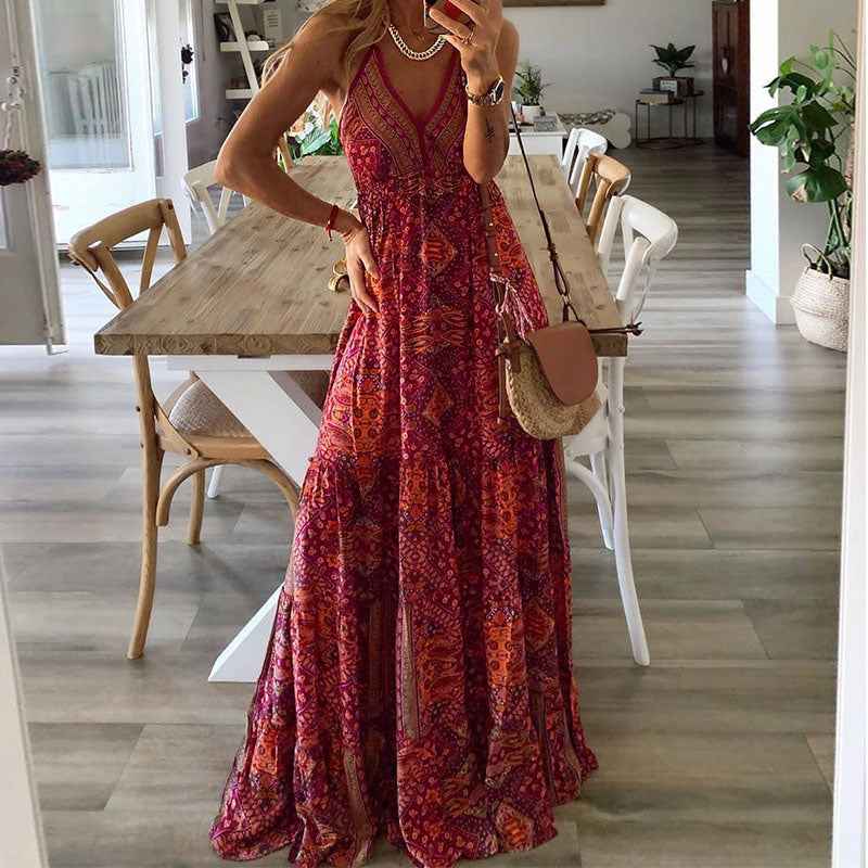 Gweneth – Ärmelloses Boho-Kleid