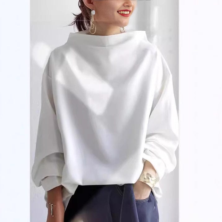 Lisa | Lässiges Stricktop mit hohem Kragen