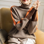 Agnes | Rollkragenpullover mit Fischgrätmuster