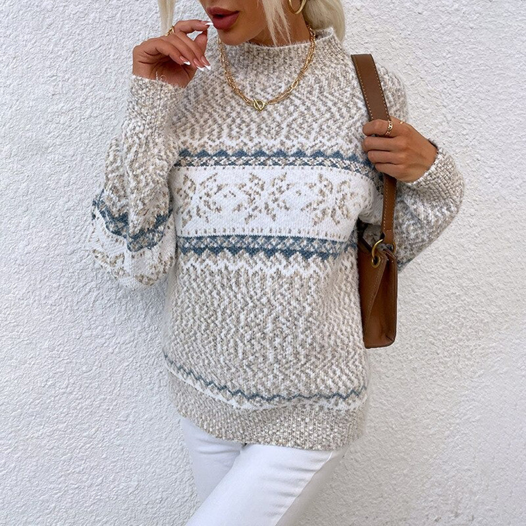 Enid | Strickpullover mit Schneeflockenmuster